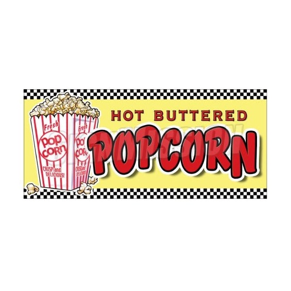 Safety Sign, 1.5 in Height, Vinyl, 48 in Length, Popcorn